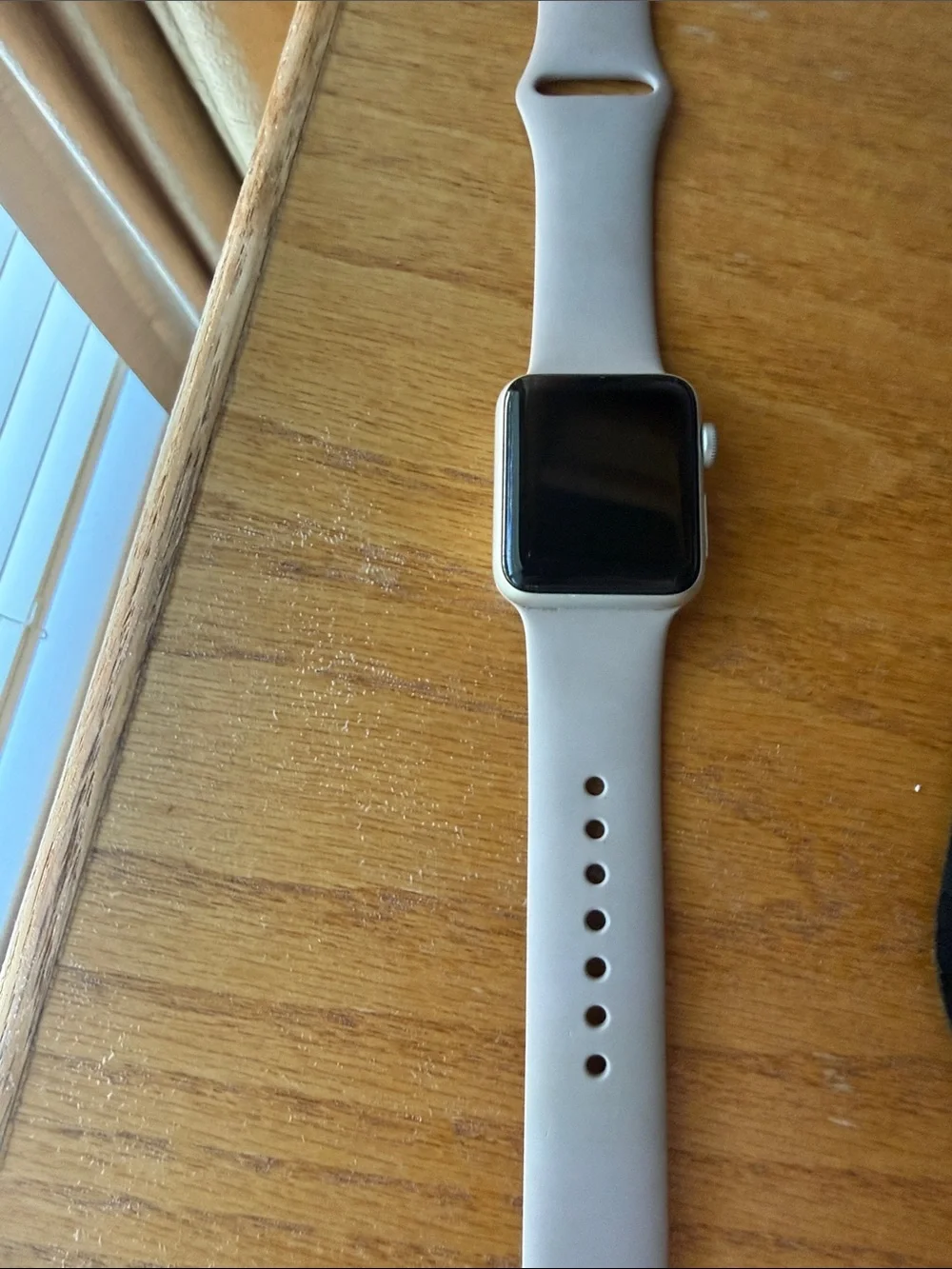 Apple Watch in Light Gray Silicone Band